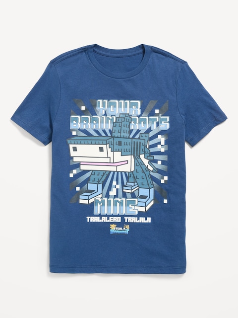 T-SHIRT À IMPRIMÉ BRAINROT DE MINECRAFT™ UNISEXE POUR ENFANT