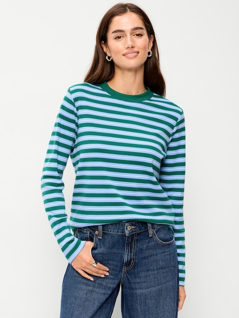 T-SHIRT EN TISSU ÉPAIS À MANCHES LONGUES