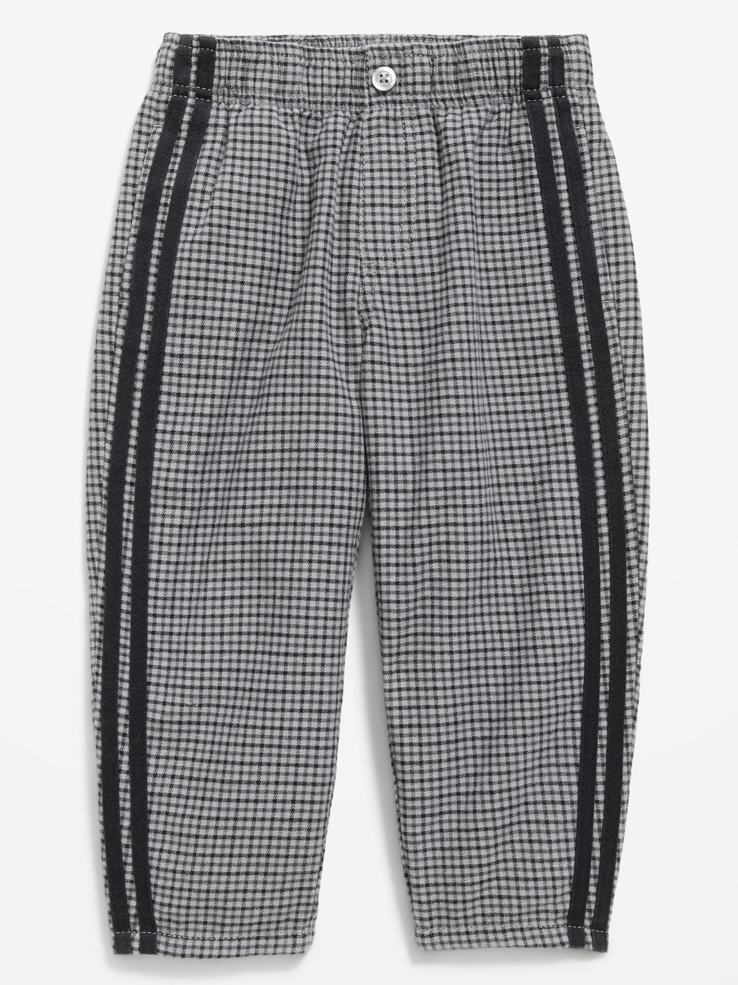 Barrel-Leg Twill Track Pants for Toddler Boys