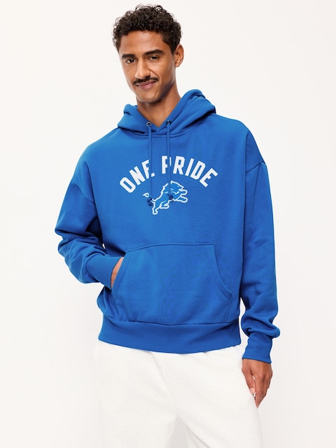 Detroit Lions Oversized Pullover Hoodie for Adults