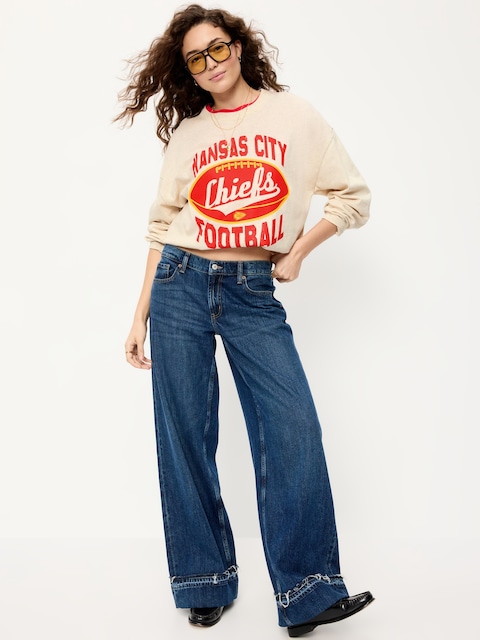 Kansas City Chiefs Oversized Fleece Sweatshirt for Women