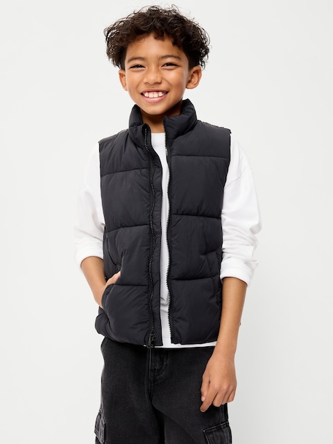 Frost-Free Water-Resistant Puffer Vest for Boys