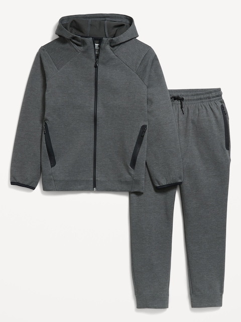 ENSEMBLE AVEC PANTALON DE JOGGING ET VESTE À CAPUCHON EN MOLLETON DYNAMIQUE POUR GARÇON