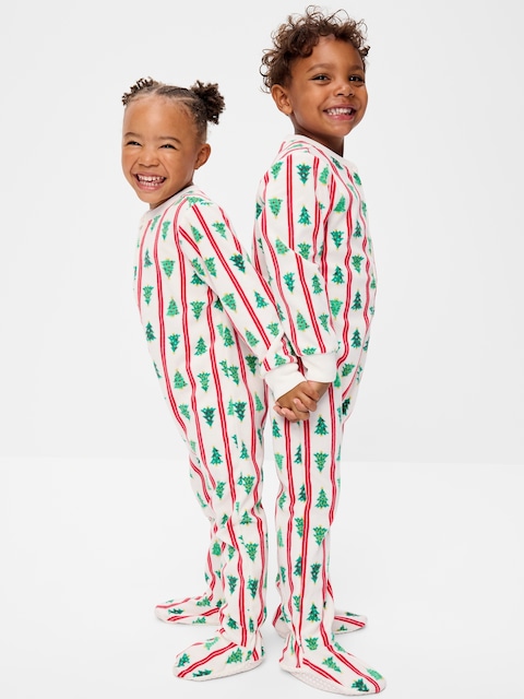 2-Way-Zip Microfleece Pajama One-Piece for Toddler & Baby