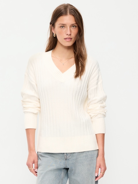 SoSoft Ribbed V-Neck Sweater