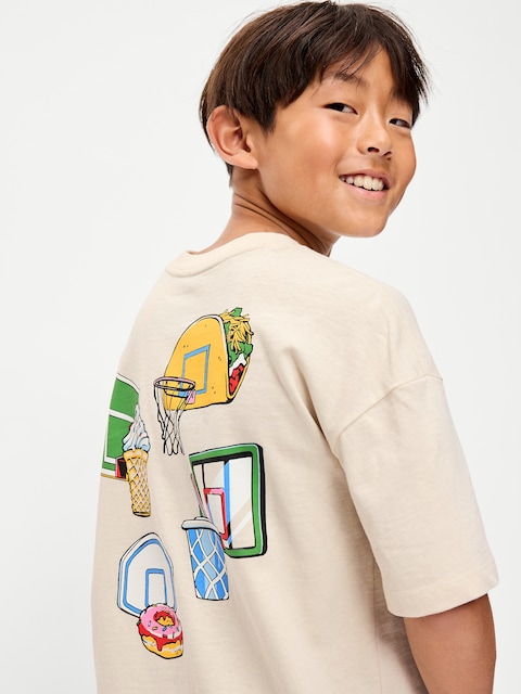 Oversized Short-Sleeve Graphic T-Shirt for Boys