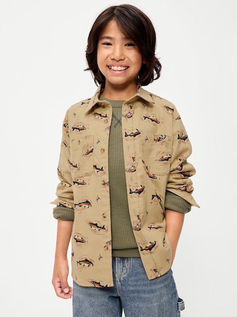 Long-Sleeve Flannel Shirt for Boys