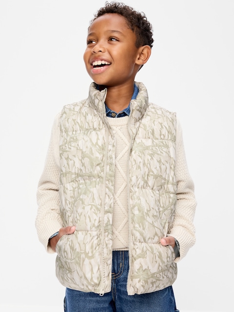 Frost-Free Water-Resistant Puffer Vest for Boys