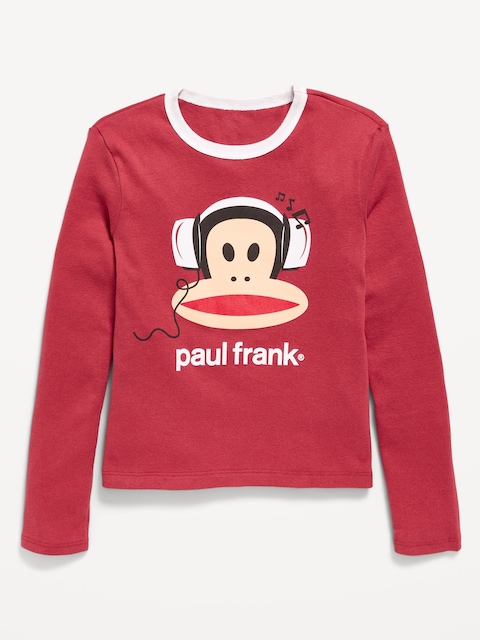 Paul Frank® Long-Sleeve Graphic Ringer T-Shirt for Girls