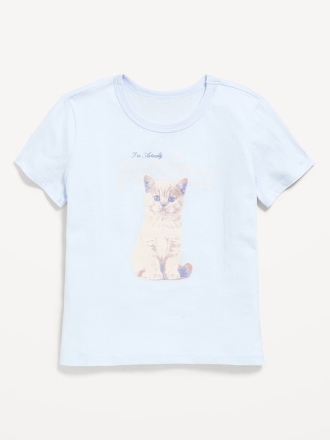 T-SHIRT À MANCHES COURTES À IMPRIMÉ POUR FILLE