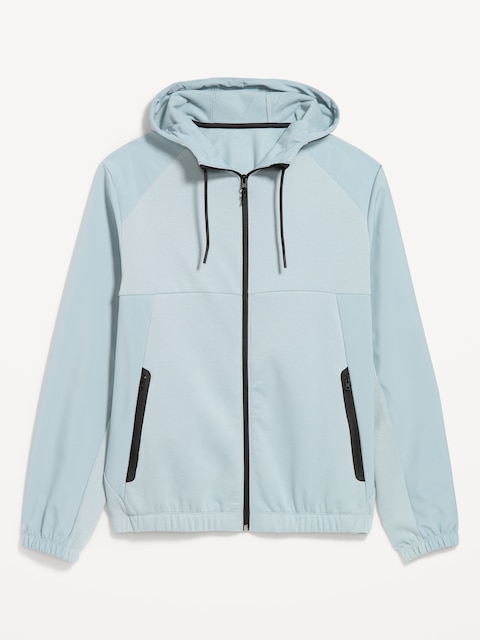Dynamic Fleece Mixed-Media Full-Zip Hoodie