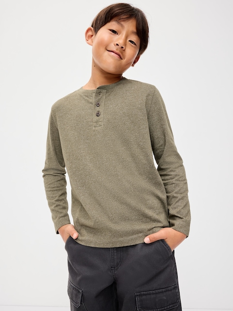 Softest Long-Sleeve Henley T-Shirt for Boys