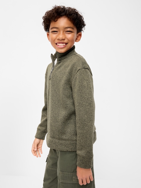 Sweater-Fleece Quarter-Zip for Boys