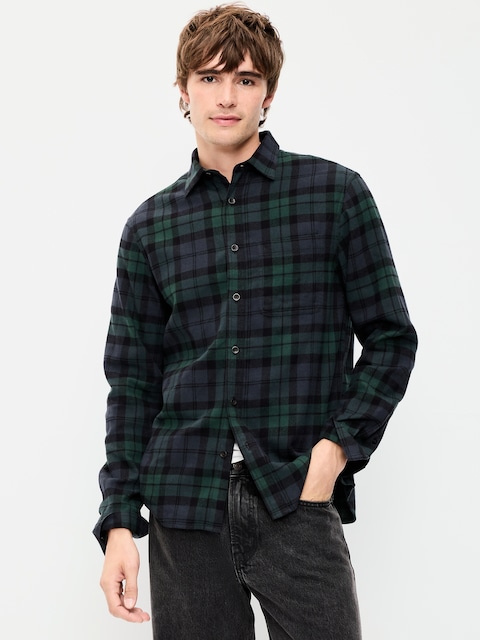 CHEMISE DÉCONTRACTÉE EN FLANELLE À MANCHES LONGUES AVEC POCHE