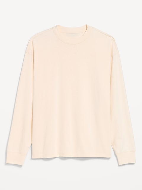 Oversized Long-Sleeve Crew-Neck T-Shirt