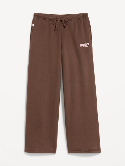PANTALON EN MOLLETON ESSENTIEL À JAMBE LARGE ET TAILLE HAUTE