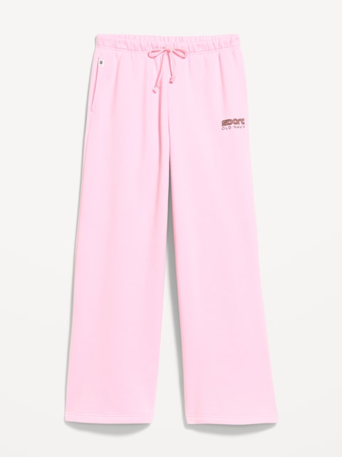 PANTALON EN MOLLETON ESSENTIEL À JAMBE LARGE ET TAILLE HAUTE
