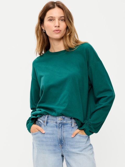Vintage Long-Sleeve Crew-Neck T-Shirt
