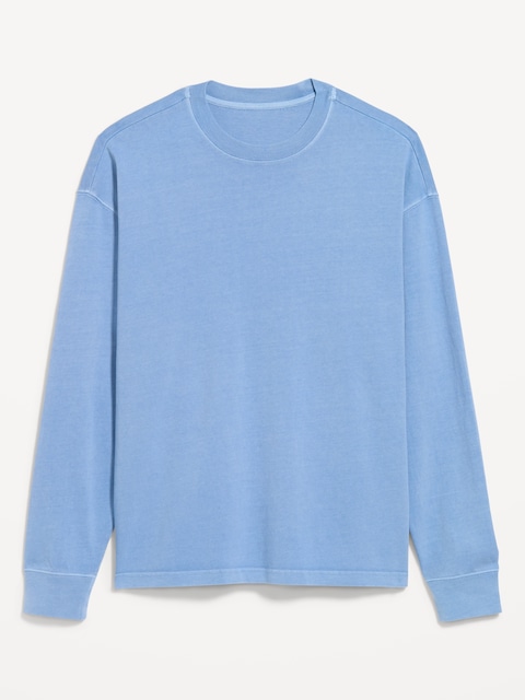 Oversized Long-Sleeve Crew-Neck T-Shirt