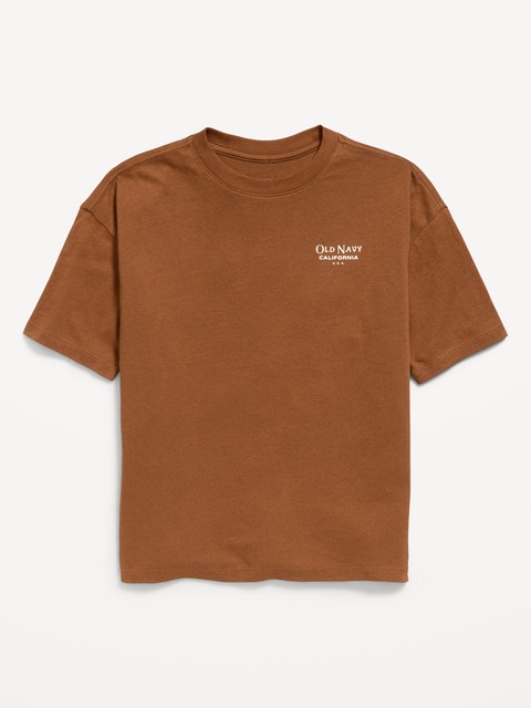 T-SHIRT SURDIMENSIONNÉ À LOGO À MANCHES COURTES ET À IMPRIMÉ POUR GARÇON