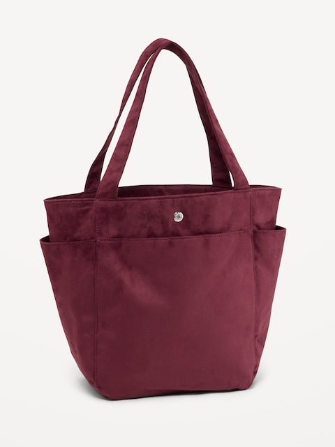 Faux-Suede Everyday Large Tote Bag