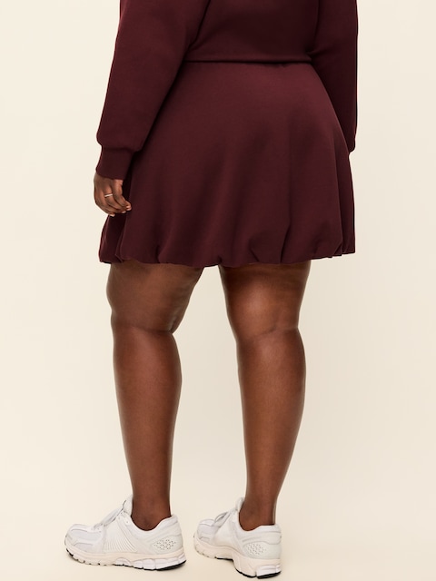 Dynamic Fleece Bubble-Hem Skirt