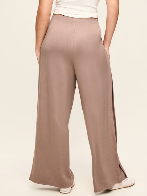 High-Waisted Bounce Lite Drapey Wide-Leg Pleated Pants