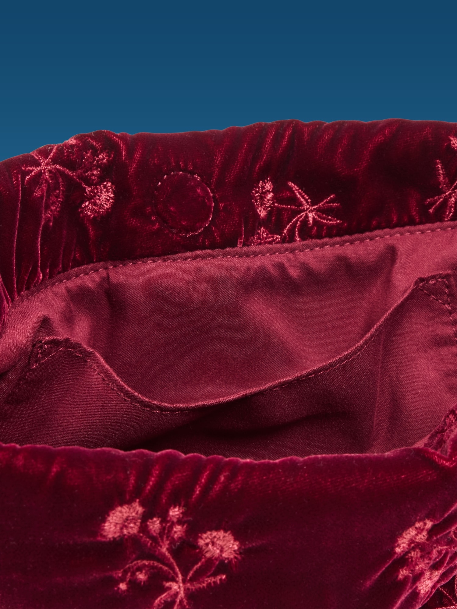 Old Navy x Altuzarra Velvet Drawstring Baguette Bag