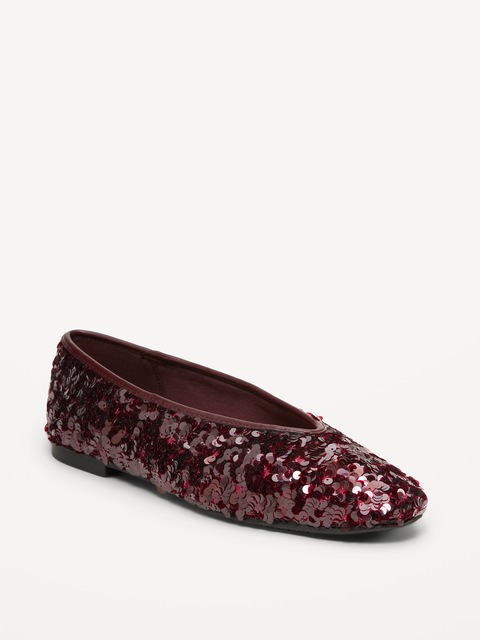 BALLERINES À PAILLETTES À OUVERTURE EN V