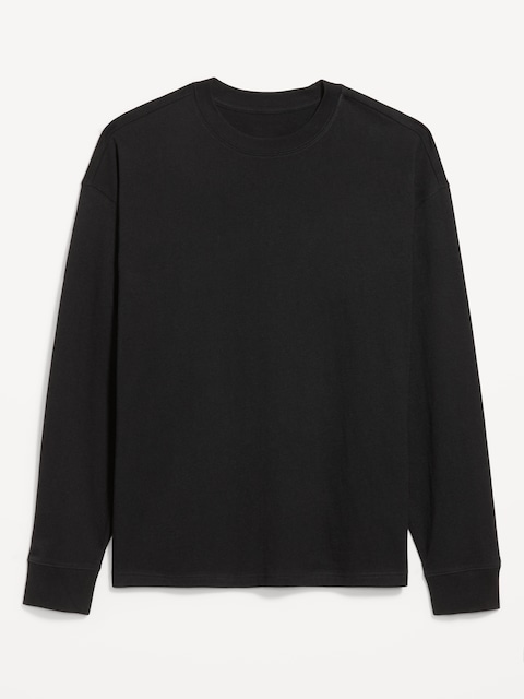 Oversized Long-Sleeve Crew-Neck T-Shirt