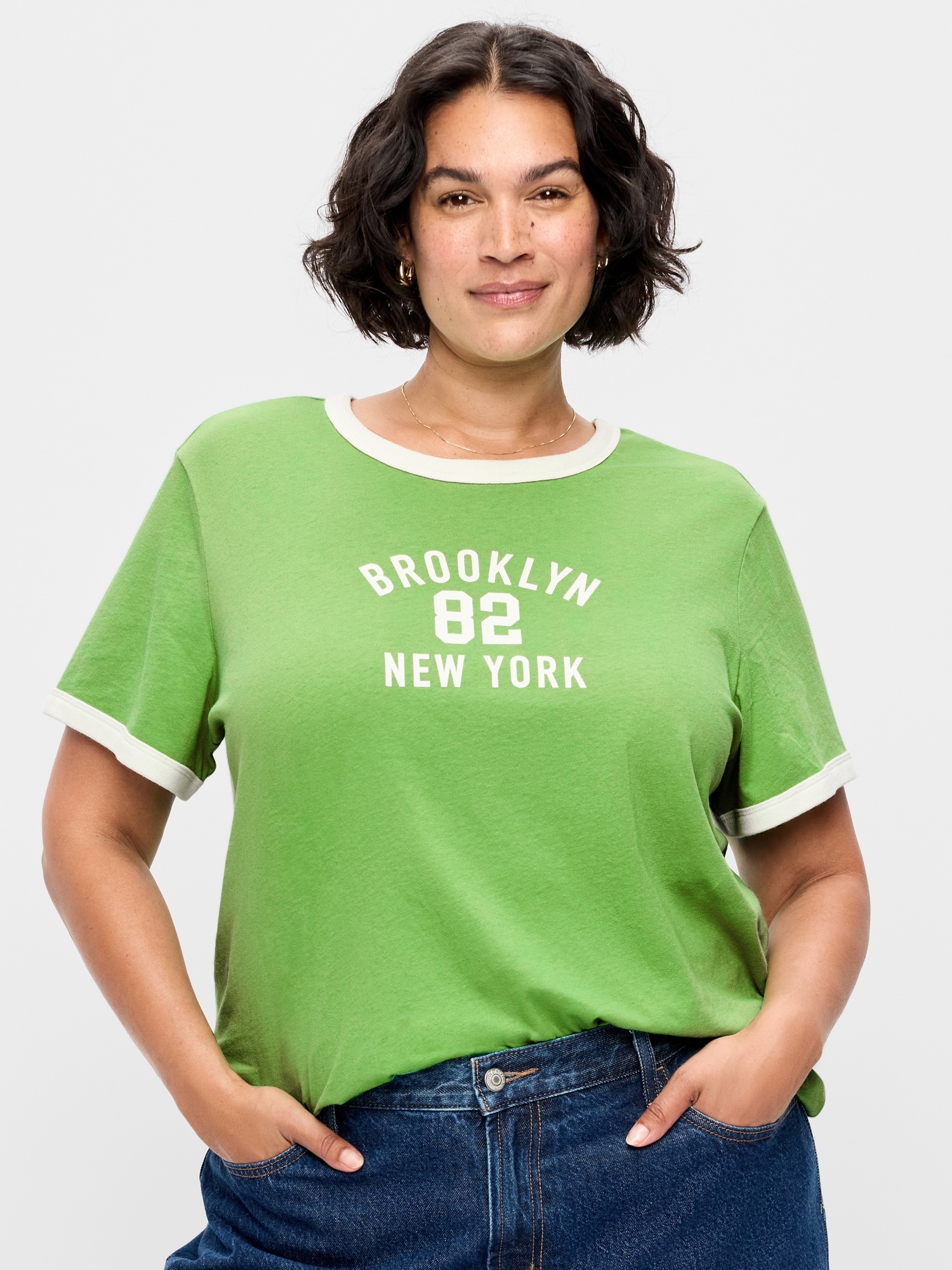 EveryWear Crew-Neck Graphic Ringer T-Shirt