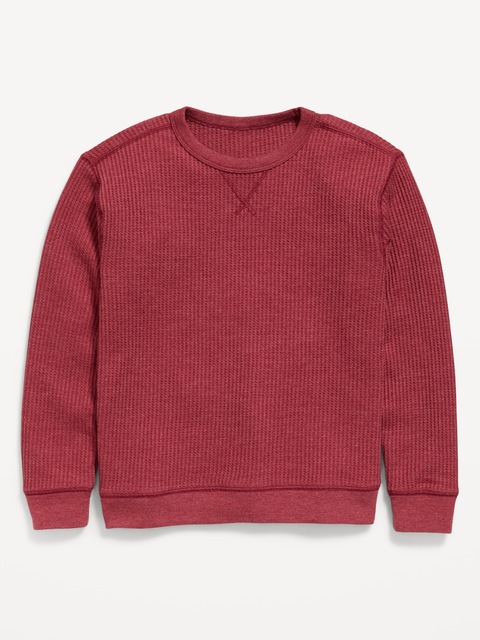 T-SHIRT À MANCHES LONGUES EN TRICOT GAUFRÉ POUR GARÇON