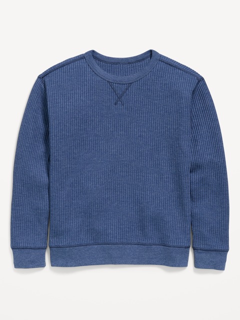 T-SHIRT À MANCHES LONGUES EN TRICOT GAUFRÉ POUR GARÇON