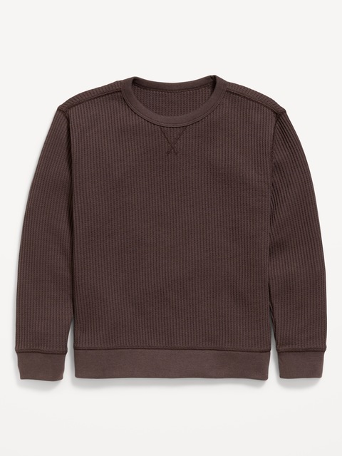 T-SHIRT À MANCHES LONGUES EN TRICOT GAUFRÉ POUR GARÇON