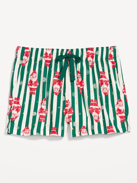 Flannel Boxer Pajama Shorts for Women