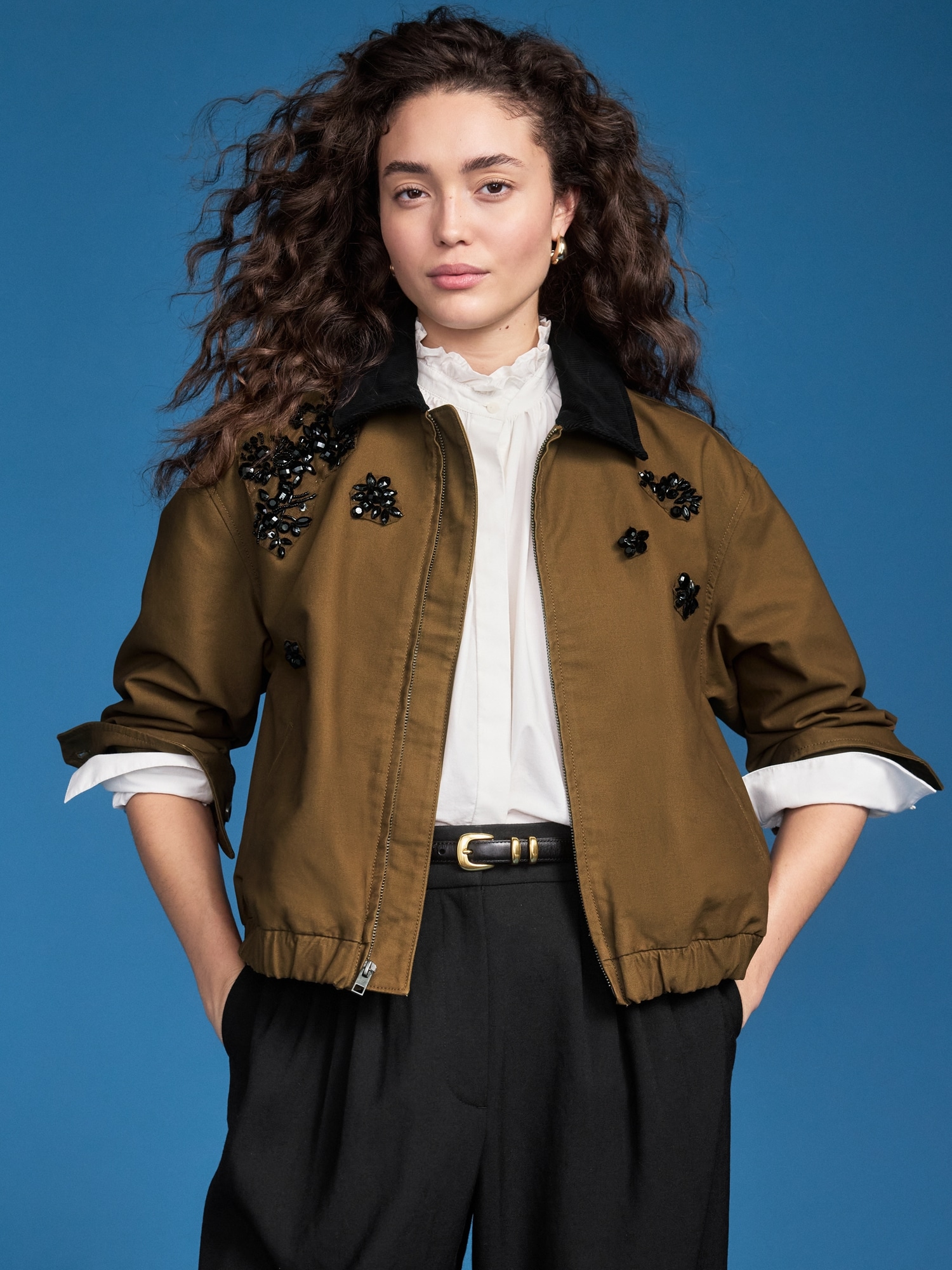 Old Navy x Altuzarra Embellished Bomber Barn Jacket