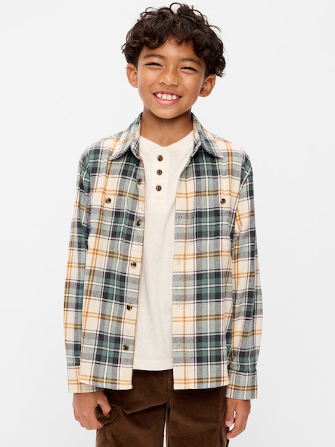 Long-Sleeve Flannel Shirt for Boys