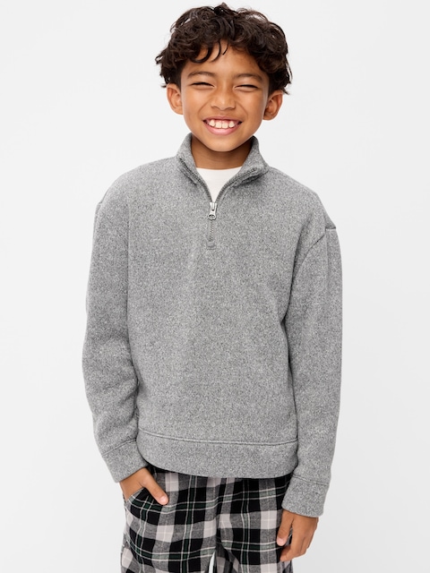 Sweater-Fleece Quarter-Zip for Boys