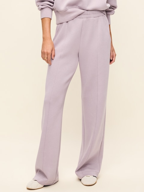 High-Waisted Bounce Fleece Wide-Leg Sweatpants