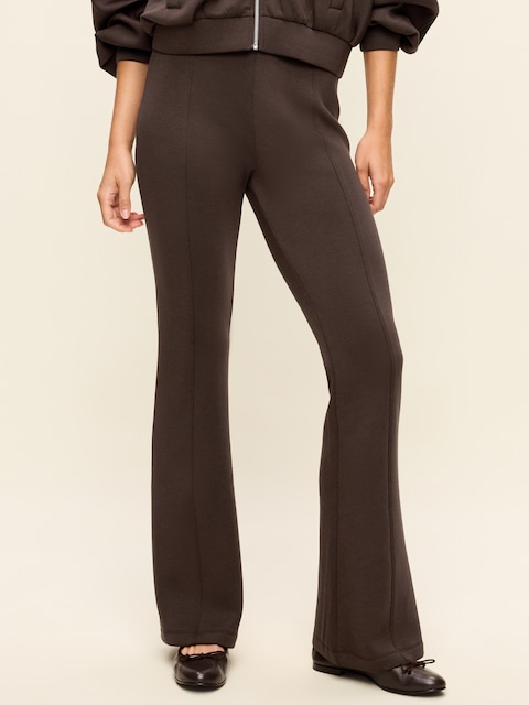 High-Waisted Bounce Fleece Flare-Leg Sweatpants