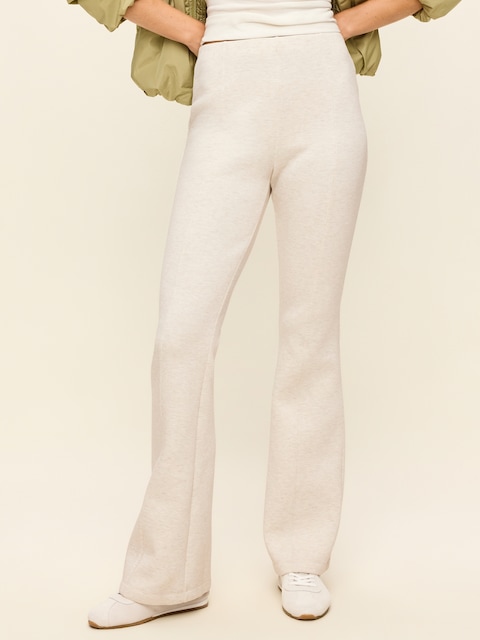 High-Waisted Bounce Fleece Flare-Leg Sweatpants