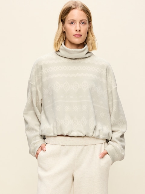 Performance Fleece Bubble-Hem Popover