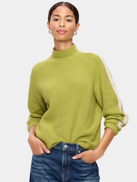 SoSoft Sport Mock-Neck Shaker Sweater