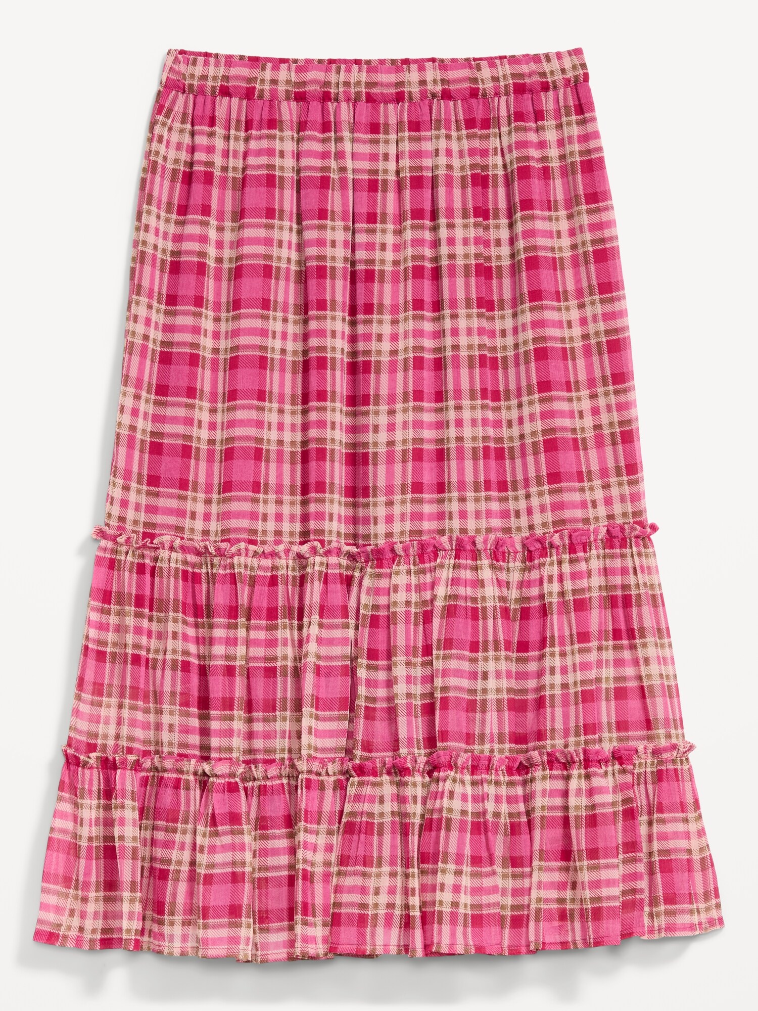 Tiered Chiffon Maxi Skirt