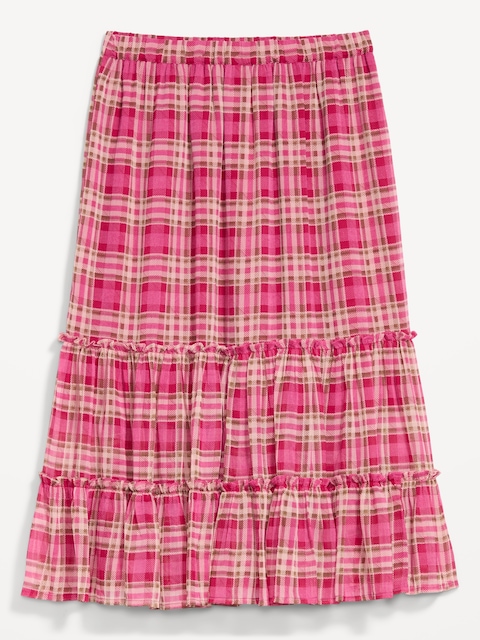 Tiered Chiffon Maxi Skirt