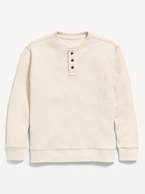T-SHIRT À MANCHES LONGUES EN TRICOT GAUFRÉ POUR GARÇON