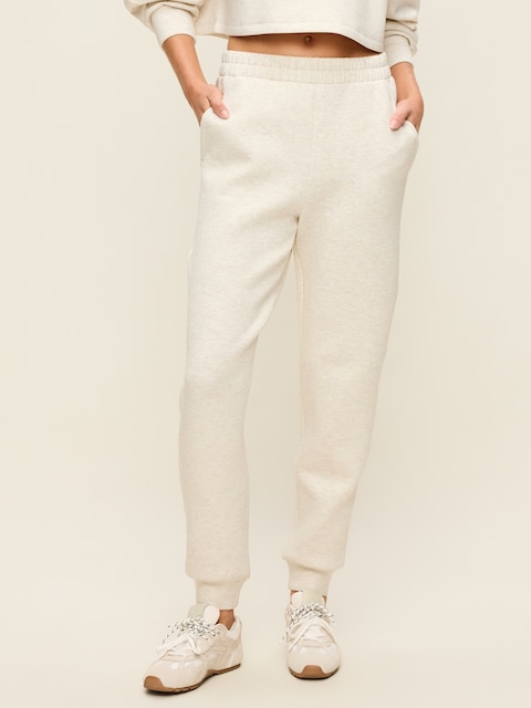 High-Waisted Bounce Fleece Jogger Sweatpants