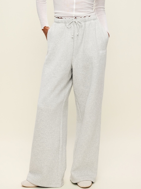 Mid-Rise Baseline Fleece Wide-Leg Sweatpants