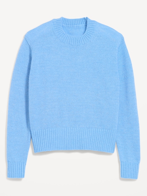 Shrunken Cozy Crew-Neck Sweater