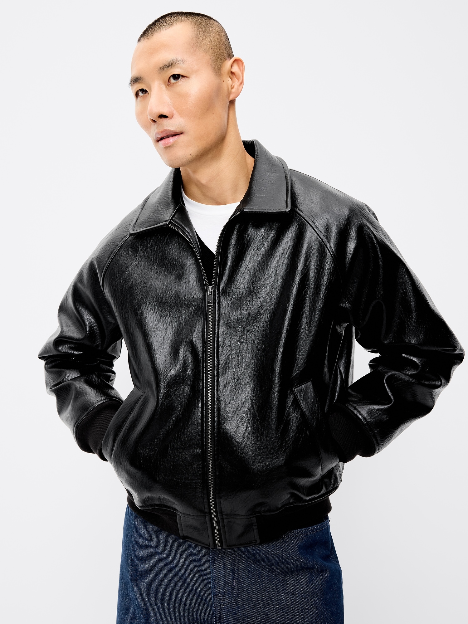 Faux-Leather Jacket